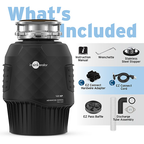 INSINKERATOR-PRO-1000 W/CDK Garbage Disposal with EZ Connect Cord & Hardwire Adapter