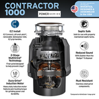 INSINKERATOR-CONTRACTOR-1000W/CDK Contractor 1000 Garbage Disposal with Cord with EZ Connect Cord & Hardwire Adapter