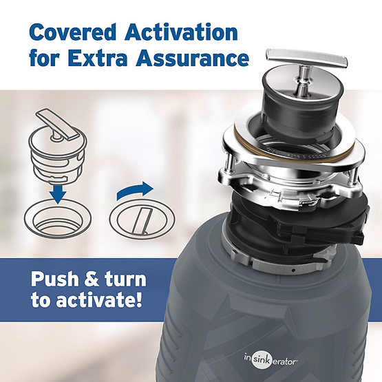 INSINKERATOR-EVO CVR CNTRL W/CDK Evolution Cover Control Garbage Disposal with EZ Connect Cord & Hardwire Adapter