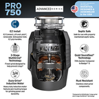 INSINKERATOR-PRO-750 W/CDK Garbage Disposal, 3/4 HP with EZ Connect Cord & Hardwire Adapter