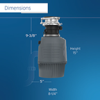 INSINKERATOR-EVO CVR CNTRL W/CDK Evolution Cover Control Garbage Disposal with EZ Connect Cord & Hardwire Adapter