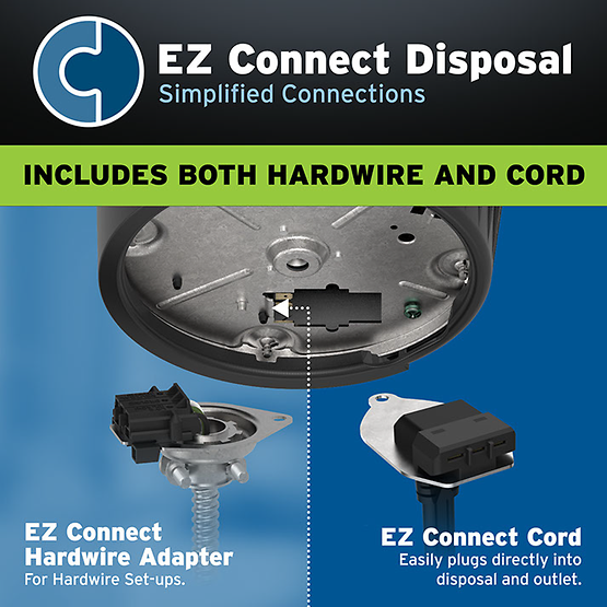 INSINKERATOR-CONTRACTOR-1000W/CDK Contractor 1000 Garbage Disposal with Cord with EZ Connect Cord & Hardwire Adapter