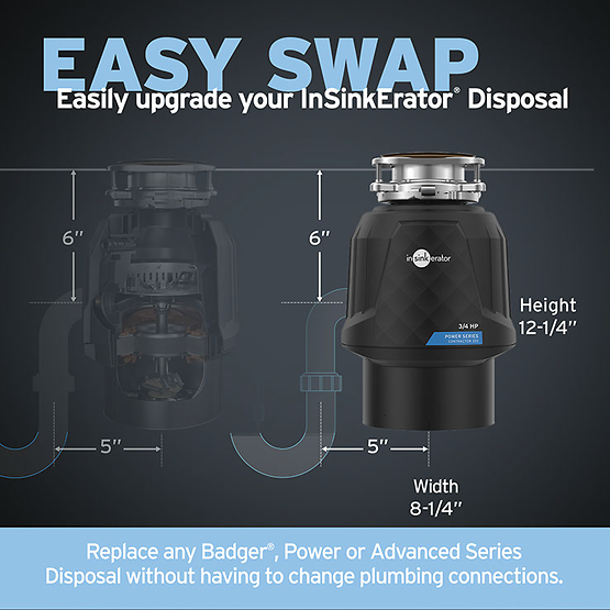 INSINKERATOR-CONTRACTOR-333 W/CDK Contractor 333 Garbage Disposal with EZ Connect Cord & Hardwire Adapter