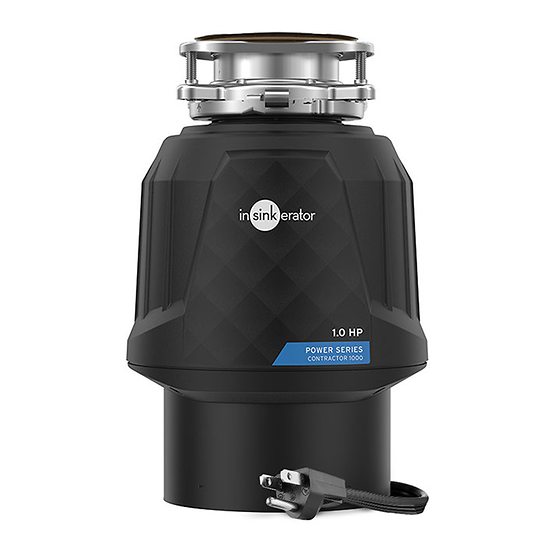 INSINKERATOR-CONTRACTOR-1000W/CDK Contractor 1000 Garbage Disposal with Cord with EZ Connect Cord & Hardwire Adapter
