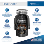 INSINKERATOR-POWER .75HP W/CDK Power .75HP Garbage Disposal with EZ Connect Cord & Hardwire Adapter