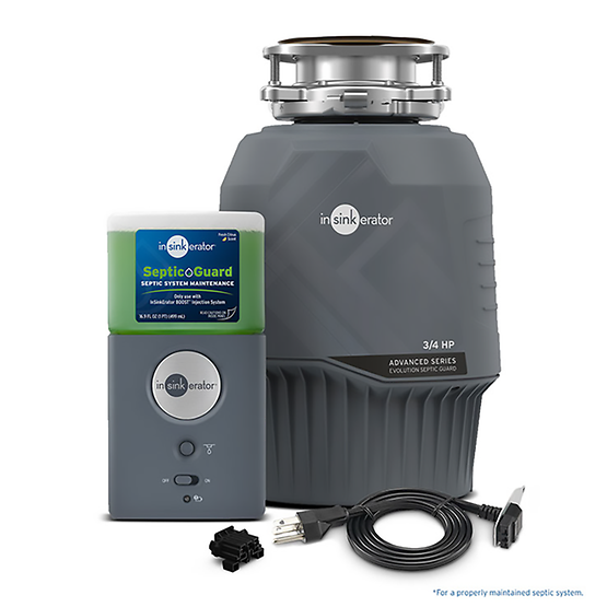 INSINKERATOR-EVO SEPTIC GRD W/CDK Septic Guard Garbage Disposal with EZ Connect Cord & Hardwire Adapter