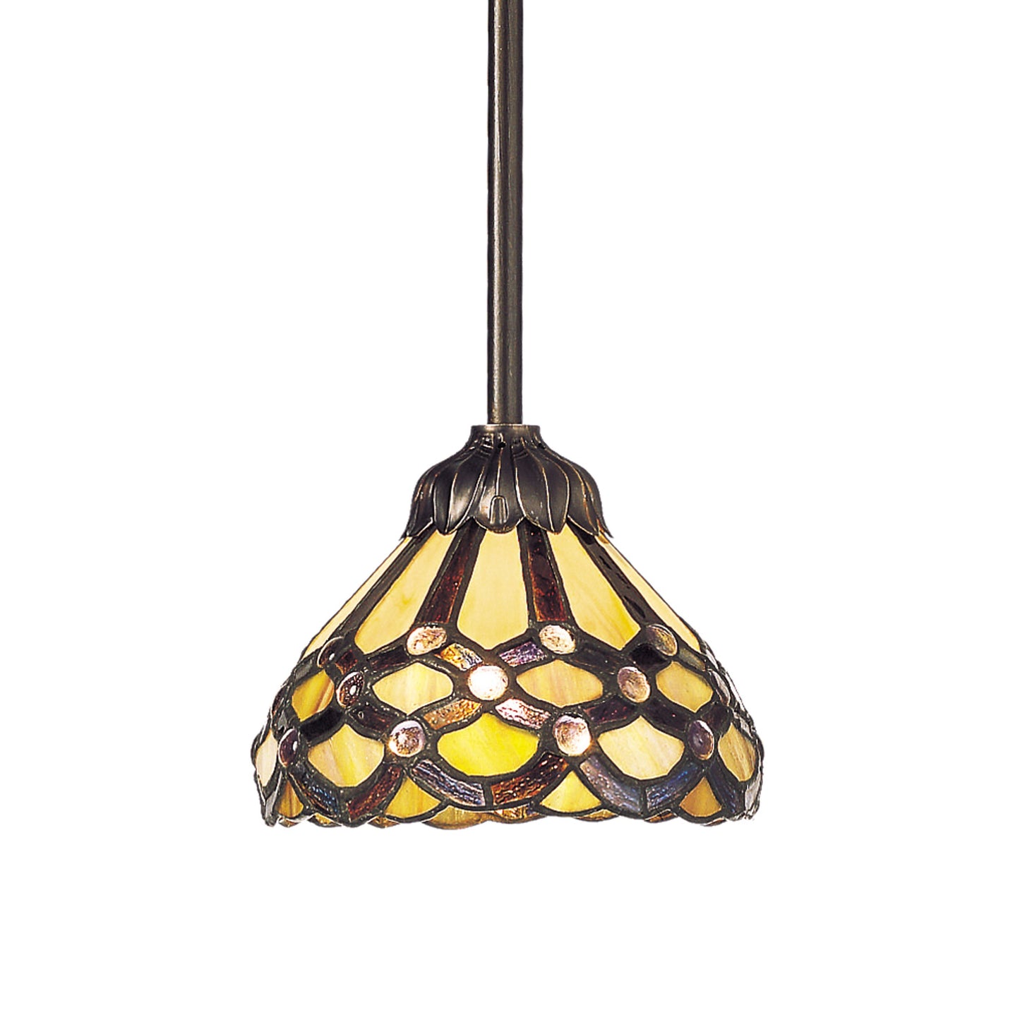 ELK SHOWROOM 028-TB Jewel 7'' Wide 1-Light Mini Pendant - Tiffany Bronze