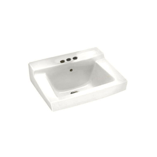 AMERICAN STANDARD 0321026.020, Declyn Wall-Hung Sink With 4-Inch Centerset, Wall Hanger Included in White