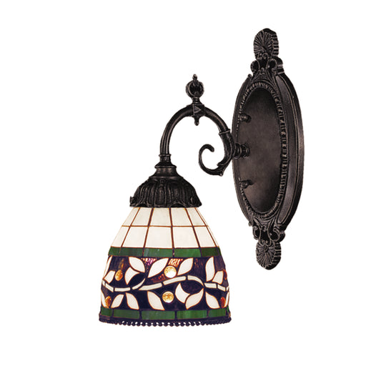 ELK SHOWROOM 071-TB-13 Mix-N-Match 1-Light Wall Lamp in Tiffany Bronze with Tiffany Style Glass