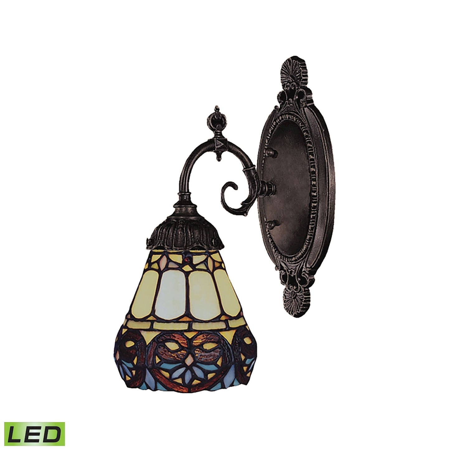 ELK SHOWROOM 071-TB-21-LED Mix-N-Match 10'' High 1-Light Sconce - Tiffany Bronze