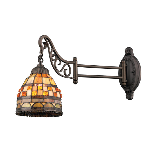 ELK SHOWROOM 079-TB-10 Jewelstone 12'' High 1-Light Sconce - Tiffany Bronze