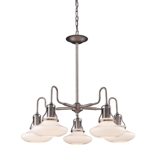 ELK SHOWROOM 08055-AP Centennial Park 5 Light Chandelier in Antique Pewter