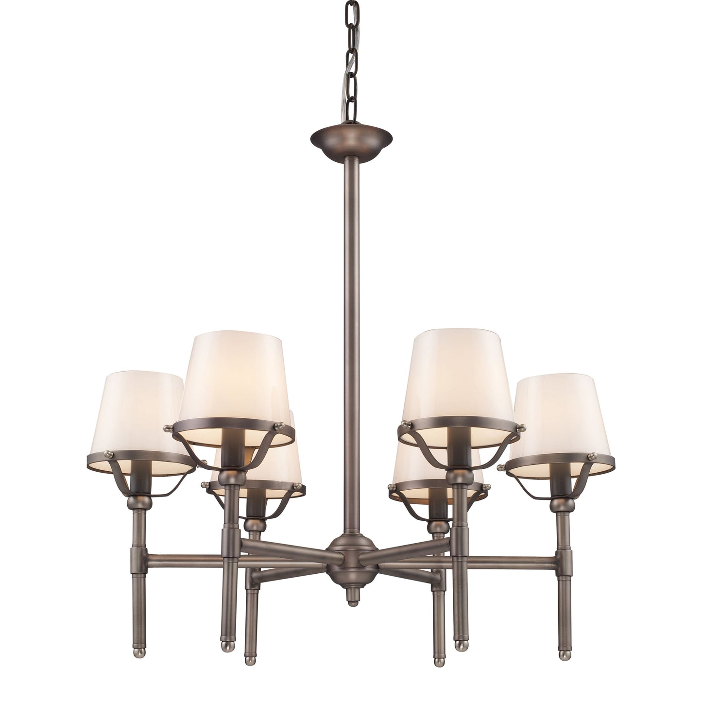 ELK SHOWROOM 08065-AP Sutton Place 25'' Wide 6-Light Chandelier - Pewter