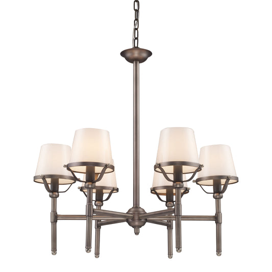 ELK SHOWROOM 08065-AP Sutton Place 25'' Wide 6-Light Chandelier - Pewter