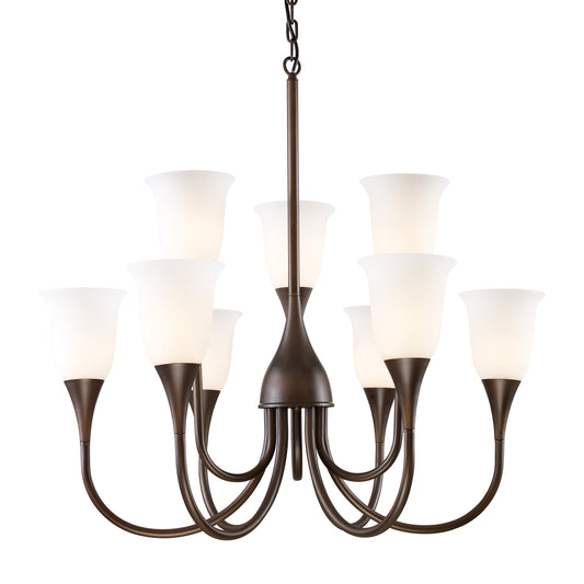 ELK SHOWROOM 10029/6+3 Cabaret 9-Light Chandelier in Aged Bronze