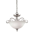 THOMAS 1002CS/20 Brighton 16'' Wide 2-Light Semi Flush Mount - Brushed Nickel