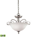 THOMAS 1002CS/20-LED Brighton 16'' Wide 2-Light Semi Flush Mount - Brushed Nickel