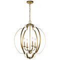 KICHLER 42138NBR Voleta 26.25" 4 Light Foyer Pendant Natural Brass