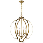 KICHLER 42138NBR Voleta 26.25" 4 Light Foyer Pendant Natural Brass