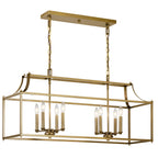 KICHLER 42497NBR Morrigan 40" 8 Light Linear Chandelier Natural Brass
