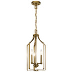 KICHLER 42499NBR Morrigan 21" 3 Light Foyer Pendant Natural Brass