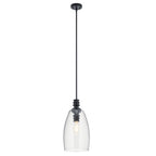 KICHLER 43090BK Lakum 1 Light Pendant Classic Black