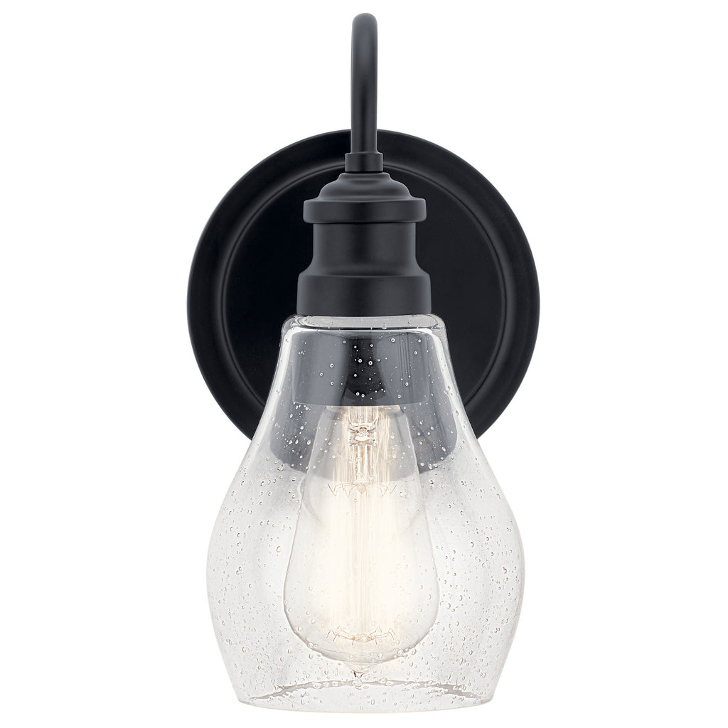 KICHLER 45390BK Greenbrier 1 Light Wall Sconce Black