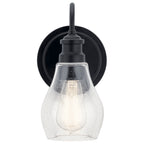 KICHLER 45390BK Greenbrier 1 Light Wall Sconce Black