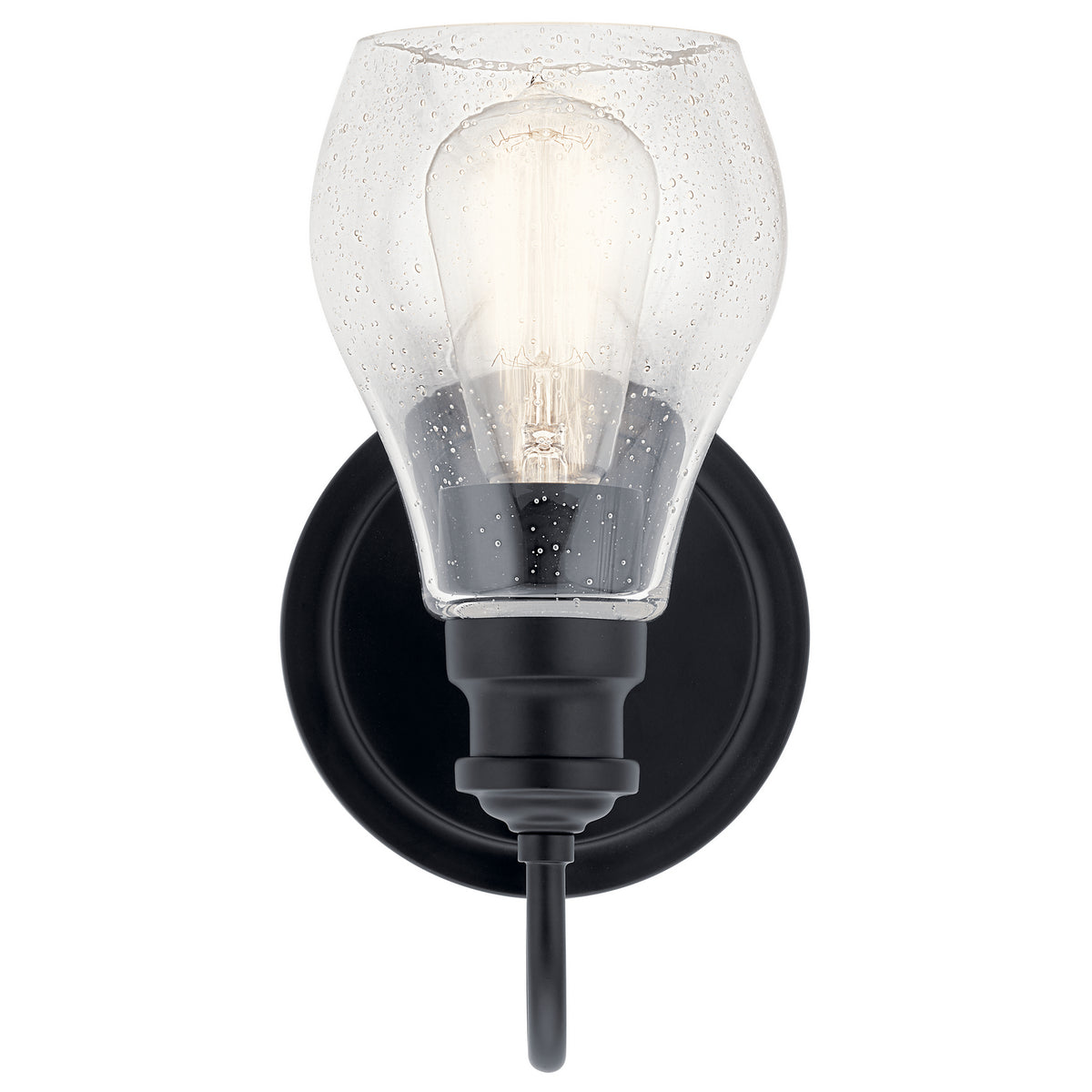 KICHLER 45390BK Greenbrier 1 Light Wall Sconce Black