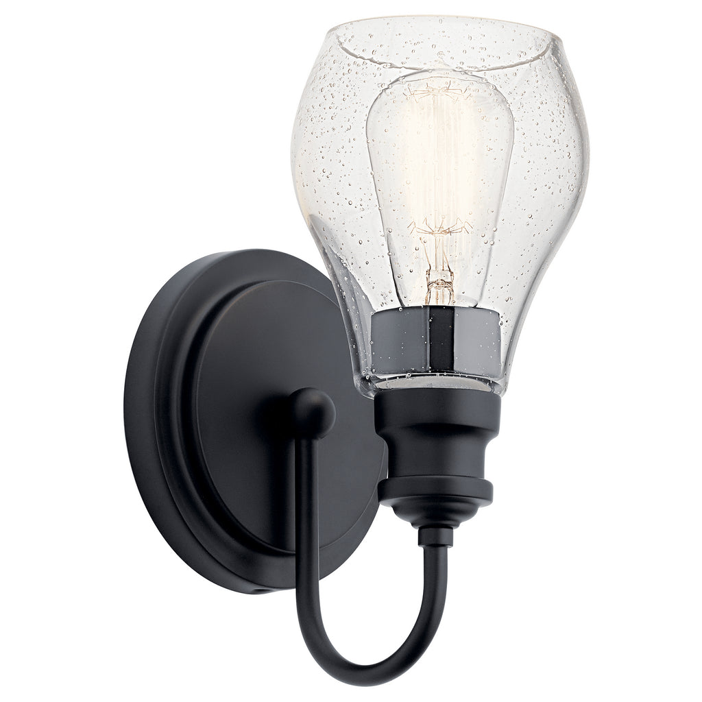 KICHLER 45390BK Greenbrier 1 Light Wall Sconce Black