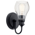 KICHLER 45390BK Greenbrier 1 Light Wall Sconce Black