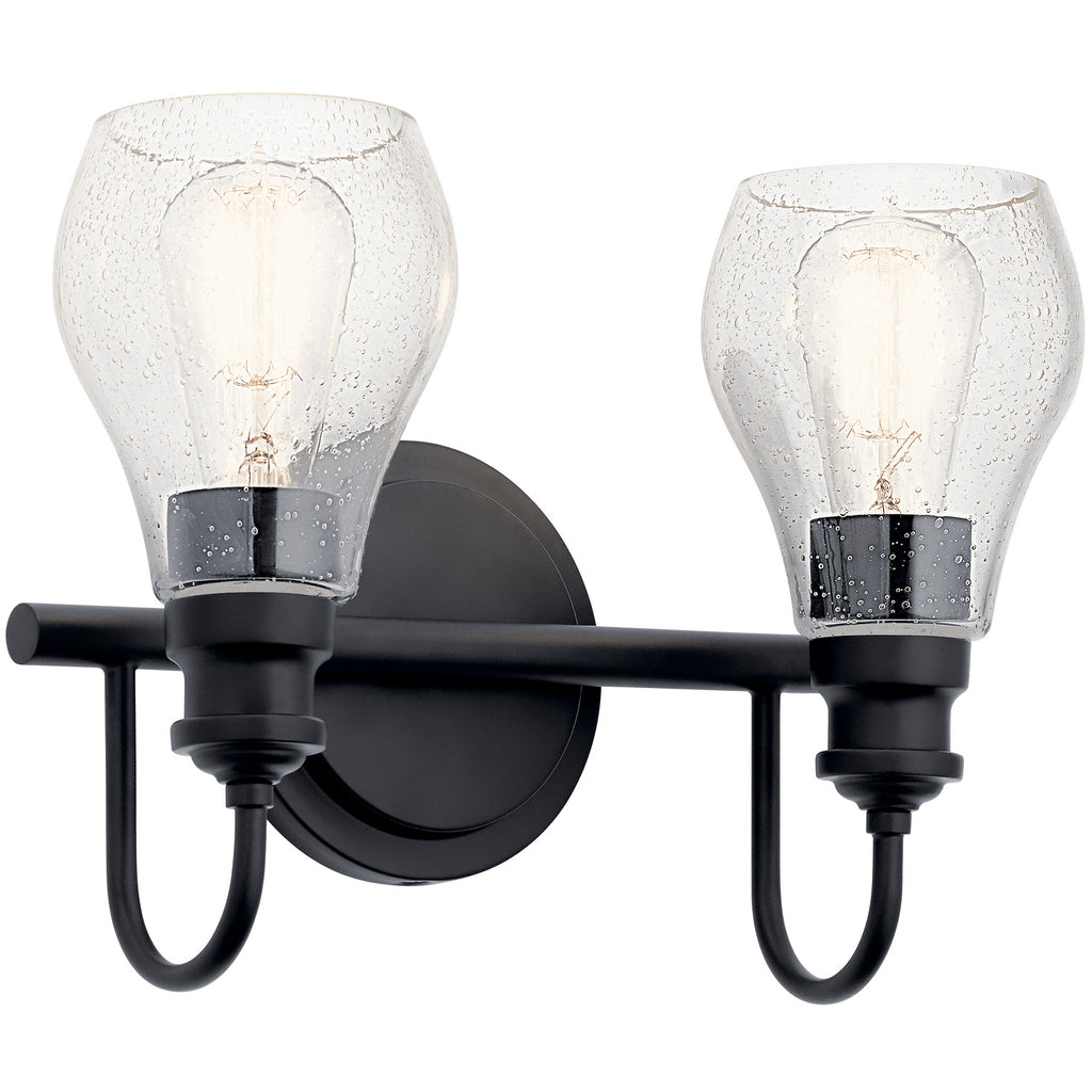 KICHLER 45391BK Greenbrier 2 Light Vanity Light Black