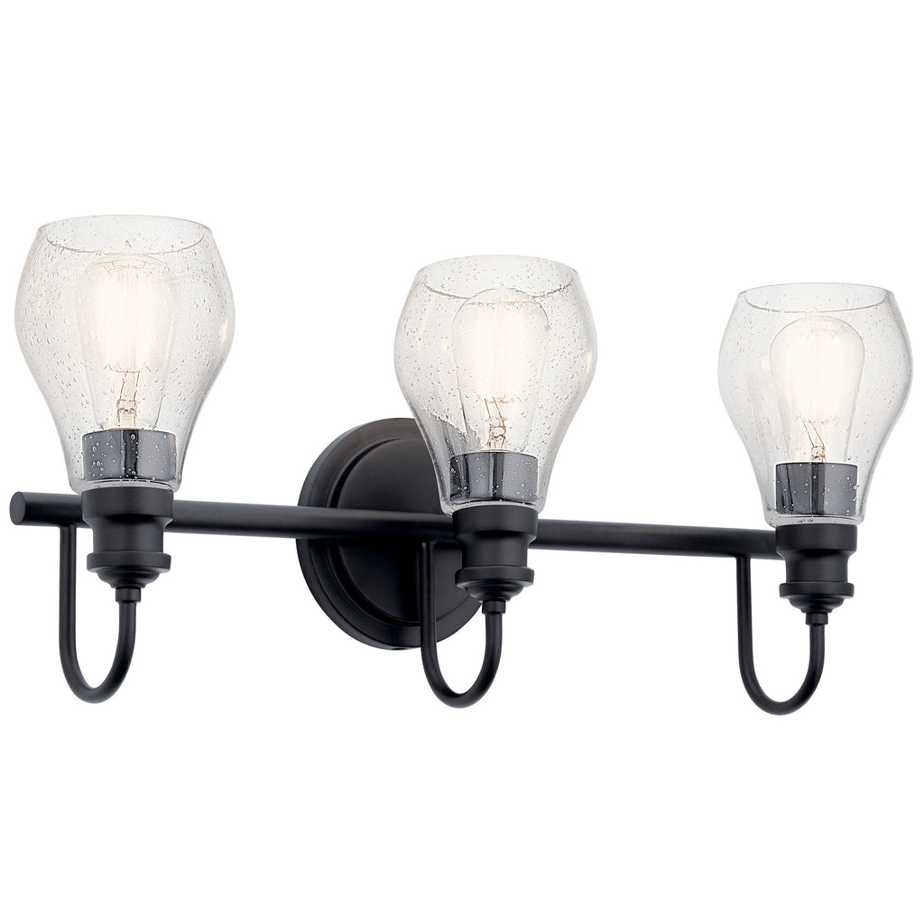 KICHLER 45392BK Greenbrier 3 Light Vanity Light Black