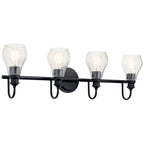 KICHLER 45393BK Greenbrier 4 Light Vanity Light Black