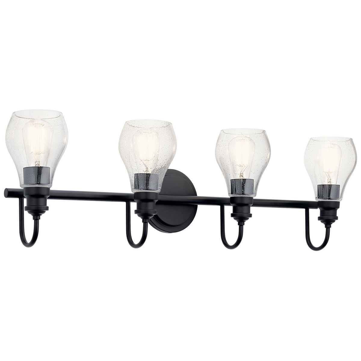 KICHLER 45393BK Greenbrier 4 Light Vanity Light Black