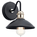 KICHLER 45943BK Clyde 1 Light Wall Sconce Black