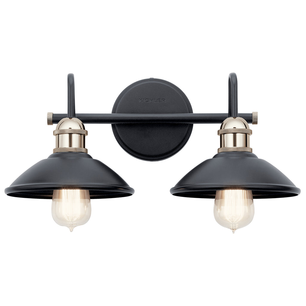 KICHLER 45944BK Clyde 2 Light Vanity Light Black