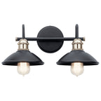 KICHLER 45944BK Clyde 2 Light Vanity Light Black