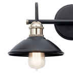 KICHLER 45944BK Clyde 2 Light Vanity Light Black