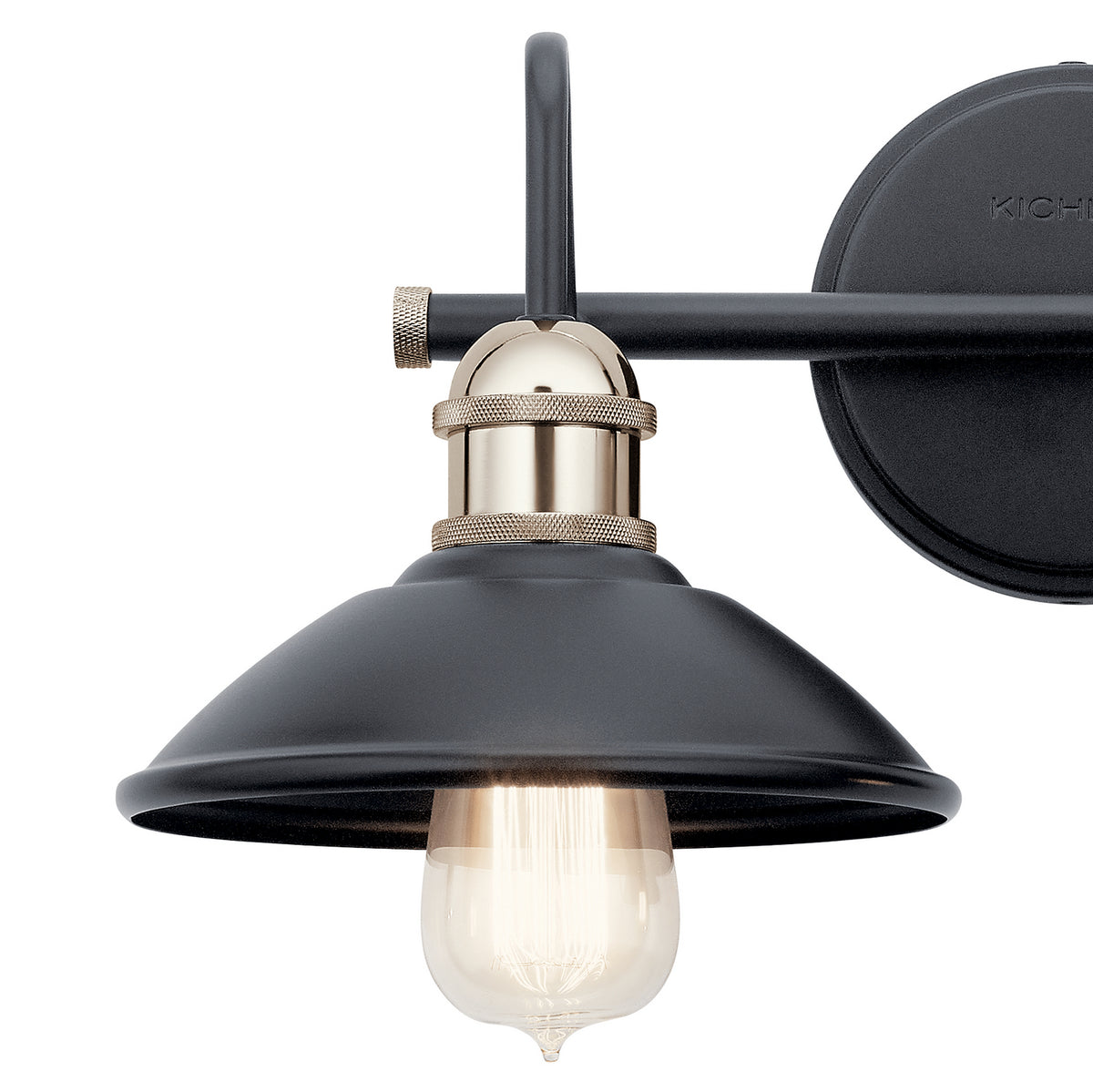 KICHLER 45944BK Clyde 2 Light Vanity Light Black
