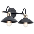 KICHLER 45944BK Clyde 2 Light Vanity Light Black