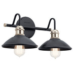 KICHLER 45944BK Clyde 2 Light Vanity Light Black