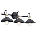 KICHLER 45945BK Clyde 3 Light Vanity Light Black