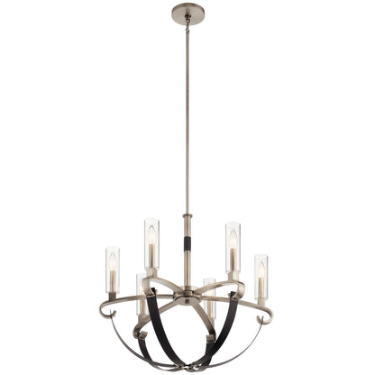 KICHLER 52015CLP Artem Six Light Chandelier Classic Pewter