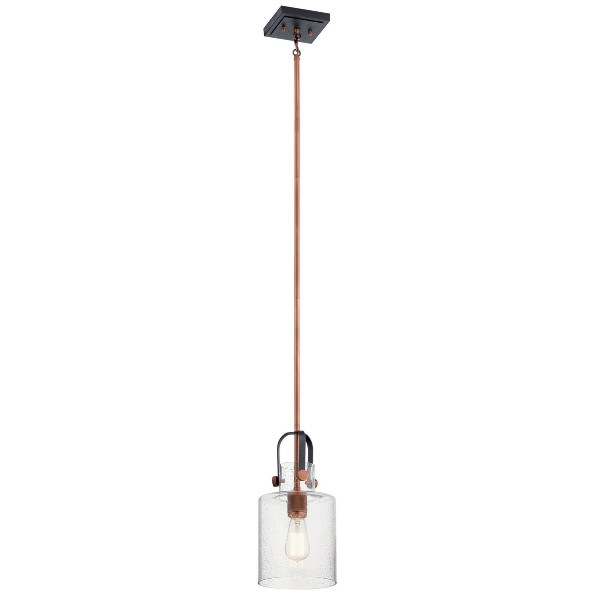 KICHLER 52035ACO Kitner 7" 1 Light Pendant Antique Copper