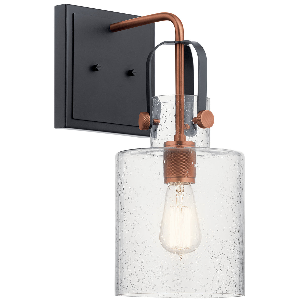 KICHLER 52036ACO Kitner 16.5" 1 Light Wall Sconce Antique Copper