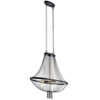 KICHLER 52048BKT Alexia 39.5" 5 Light Foyer Chandelier with Crystal Beads in Textured Black