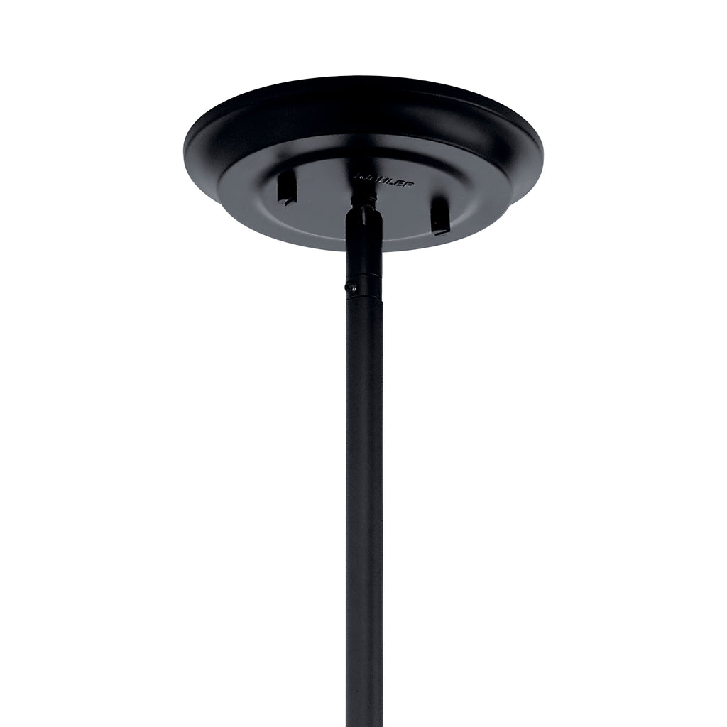 KICHLER 52096BK Elias 9.75" 1 Light Convertible Pendant Black