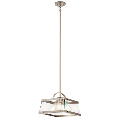 KICHLER 52125CLP Darton Three Light Pendant/Semi Flush Mount Classic Pewter