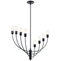 KICHLER 52255BK Hatton Eight Light Chandelier Black
